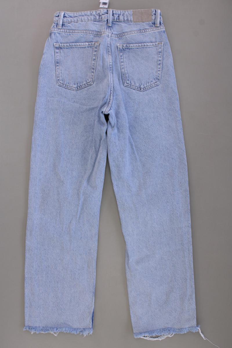 Zara Straight Jeans Gr. 34 blau aus Baumwolle
