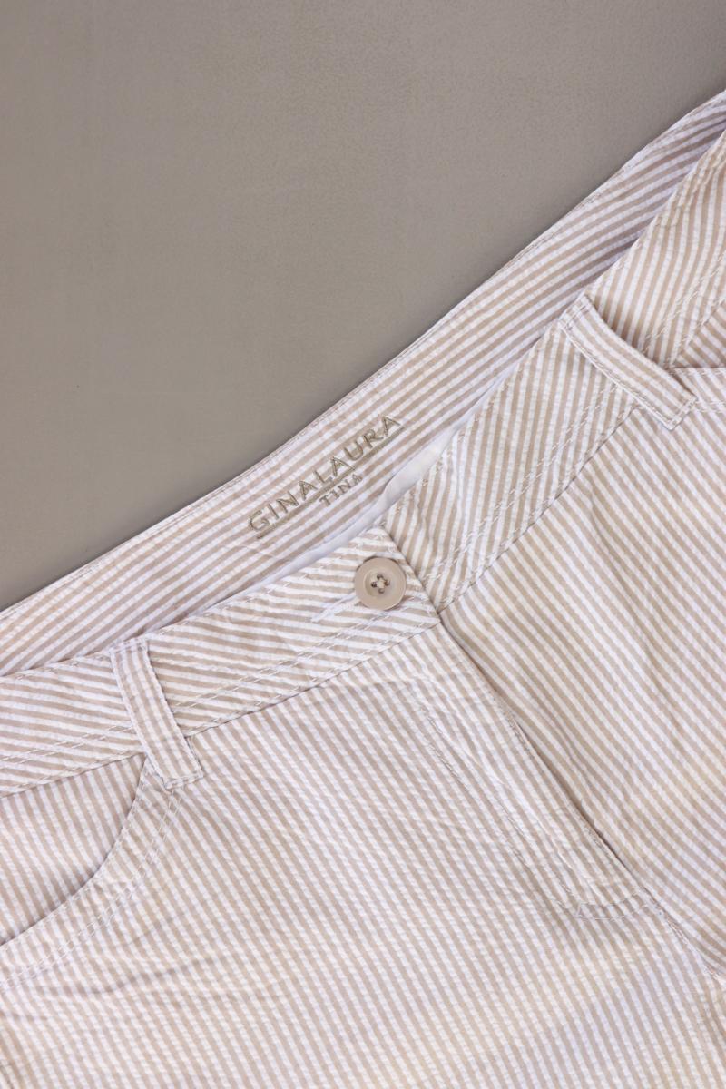 Gina Laura 7/8 Hose Gr. 42 gestreift braun aus Baumwolle