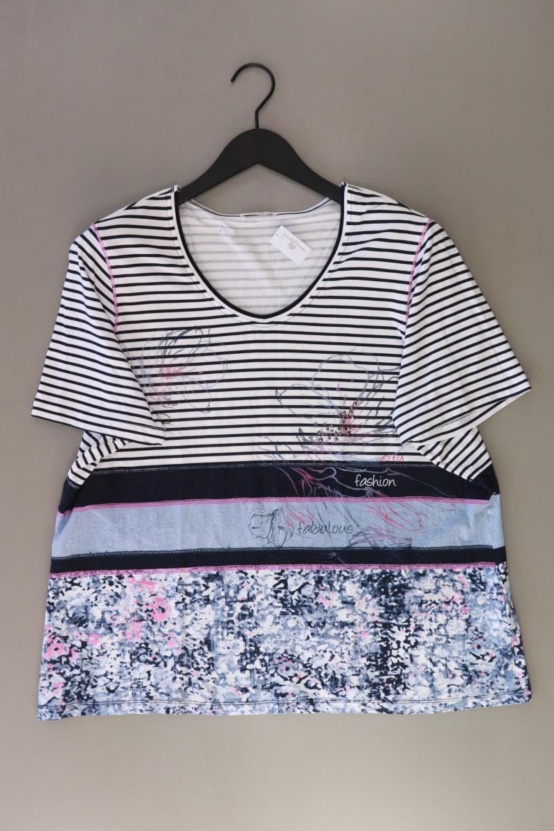 Bonita Ringelshirt Gr. XL gestreift Kurzarm blau aus Viskose