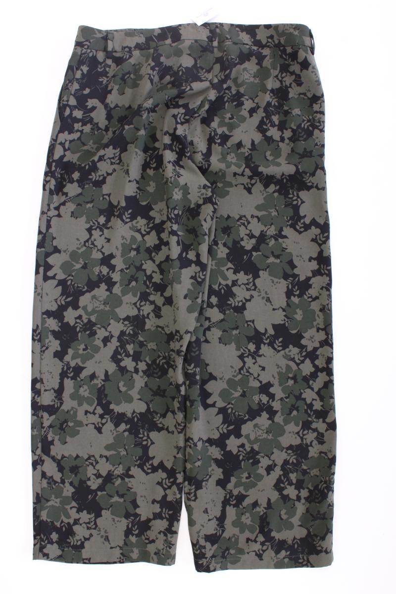 Sisley Stoffhose Gr. 40 mit Blumenmuster olivgrün aus Polyester