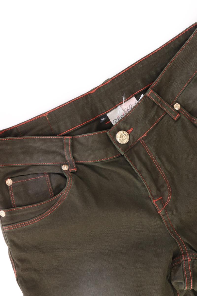 Qiero! Skinny Jeans Gr. 36 olivgrün aus Baumwolle
