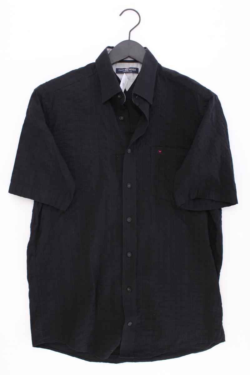 Casa Moda Kurzarmhemd für Herren Gr. Hemdgröße 39/40 schwarz aus Baumwolle