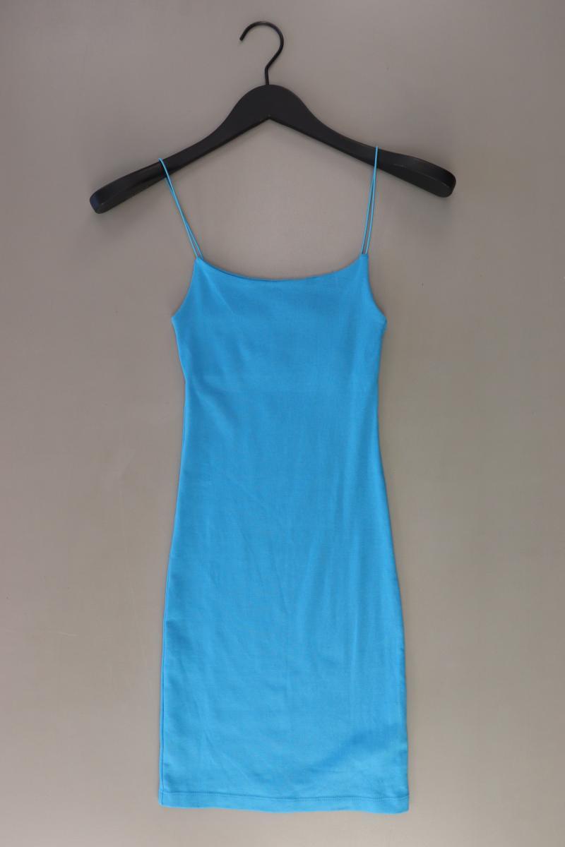 Zara Schlauchkleid Gr. S Träger blau aus Baumwolle