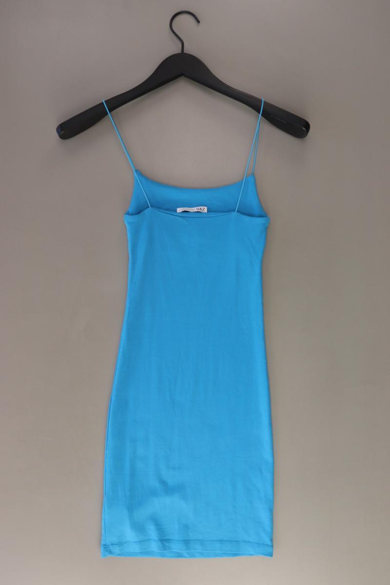 Zara Schlauchkleid Gr. S Träger blau aus Baumwolle