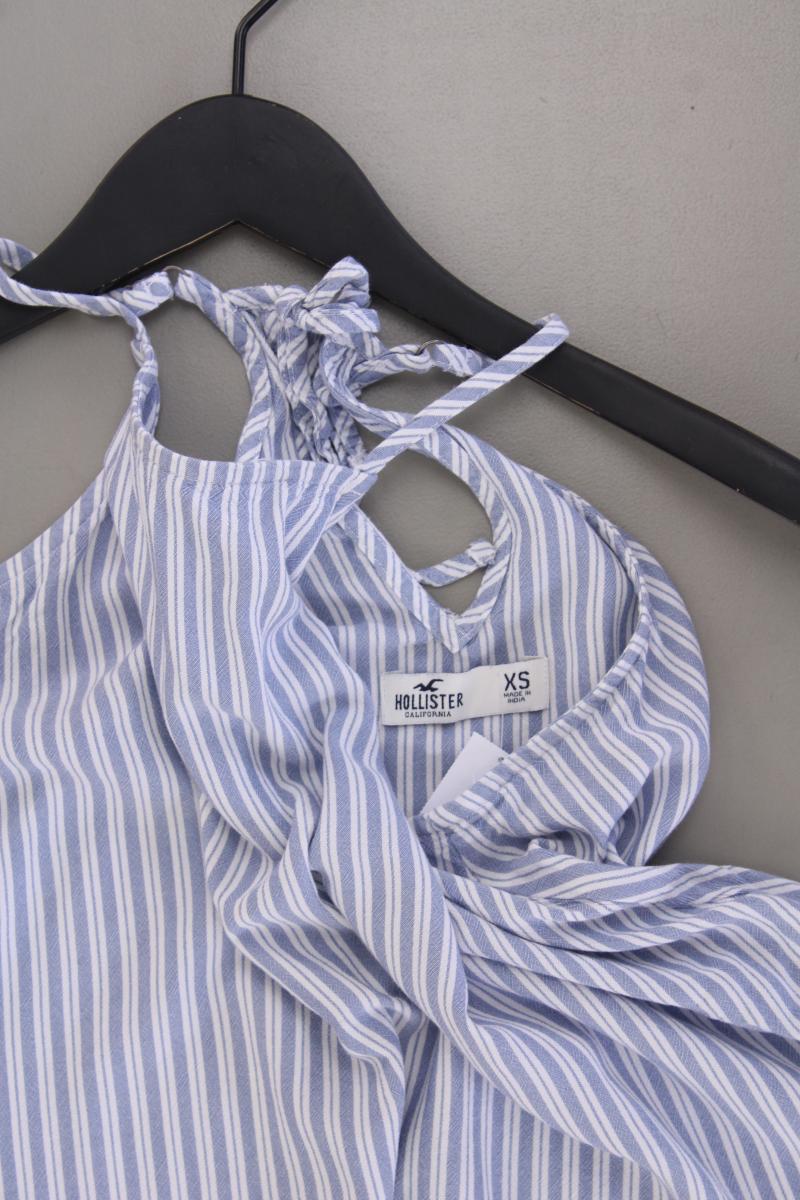 Hollister Spaghetti-Top Gr. XS gestreift blau aus Viskose