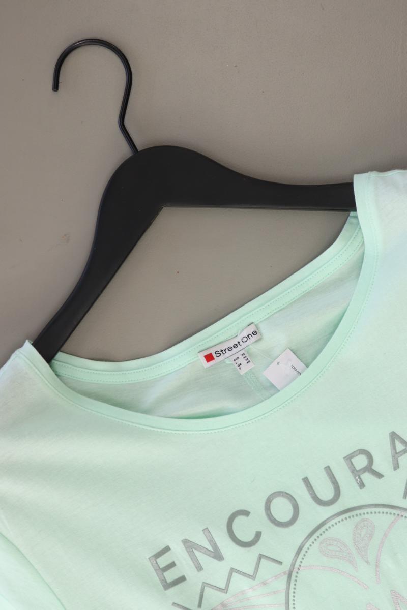 Street One T-Shirt Gr. 38 Kurzarm türkis aus Baumwolle
