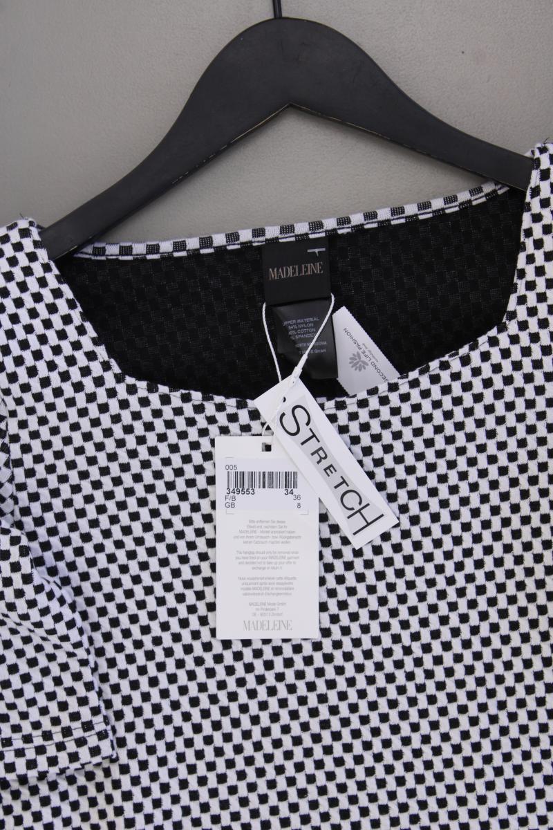 Madeleine T-Shirt Gr. 34 geometrisches Muster neu mit Etikett Kurzarm grau