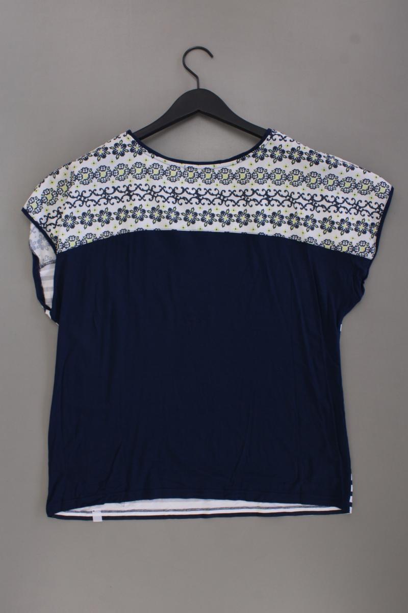 Noos Noos Bluse Gr. L gestreift Kurzarm blau aus Viskose