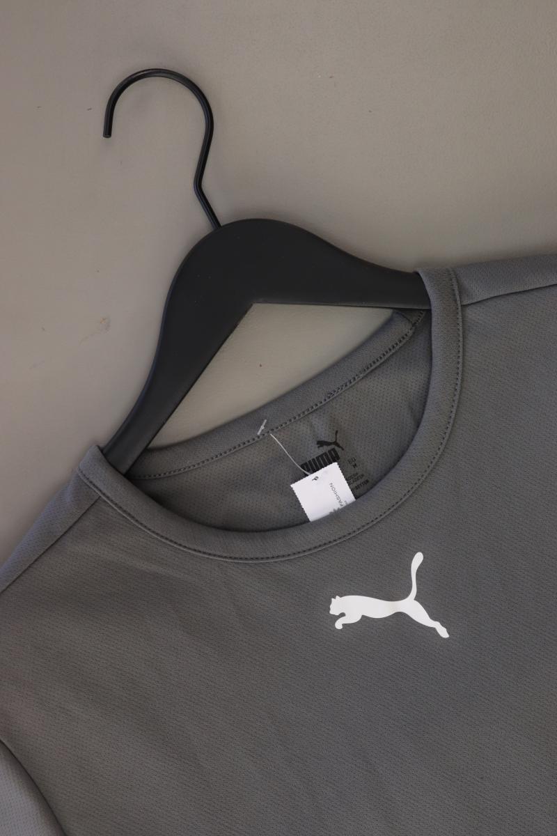 Puma Sportshirt für Herren Gr. M Kurzarm grau aus Polyester