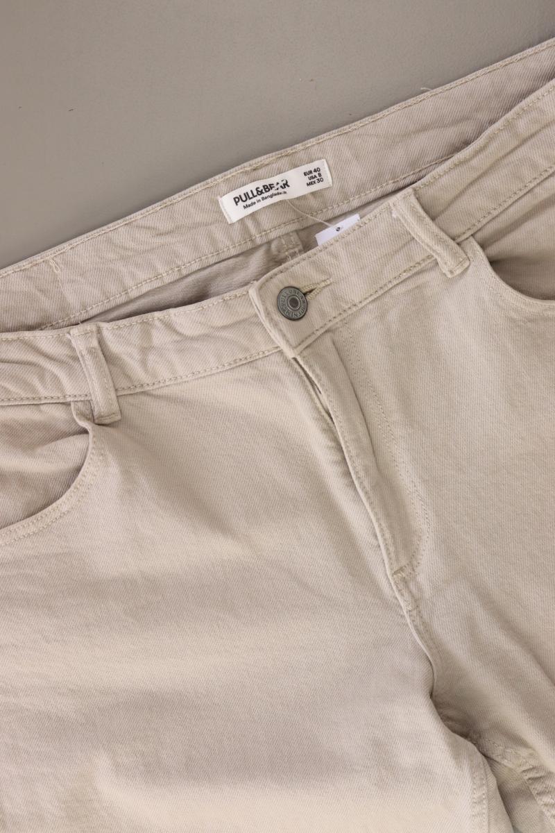 Pull&Bear Skinny Jeans Gr. 40 creme aus Baumwolle