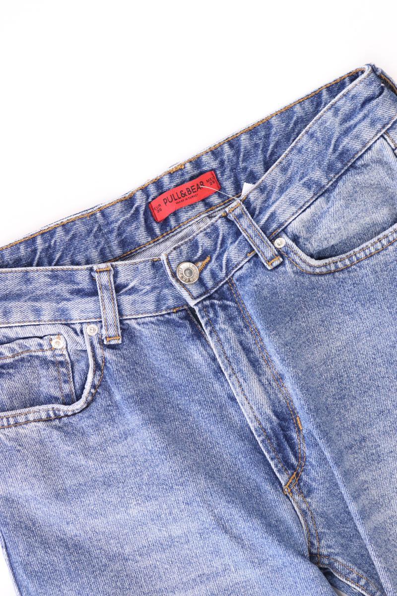 Pull&Bear Straight Jeans Gr. 36 blau aus Baumwolle