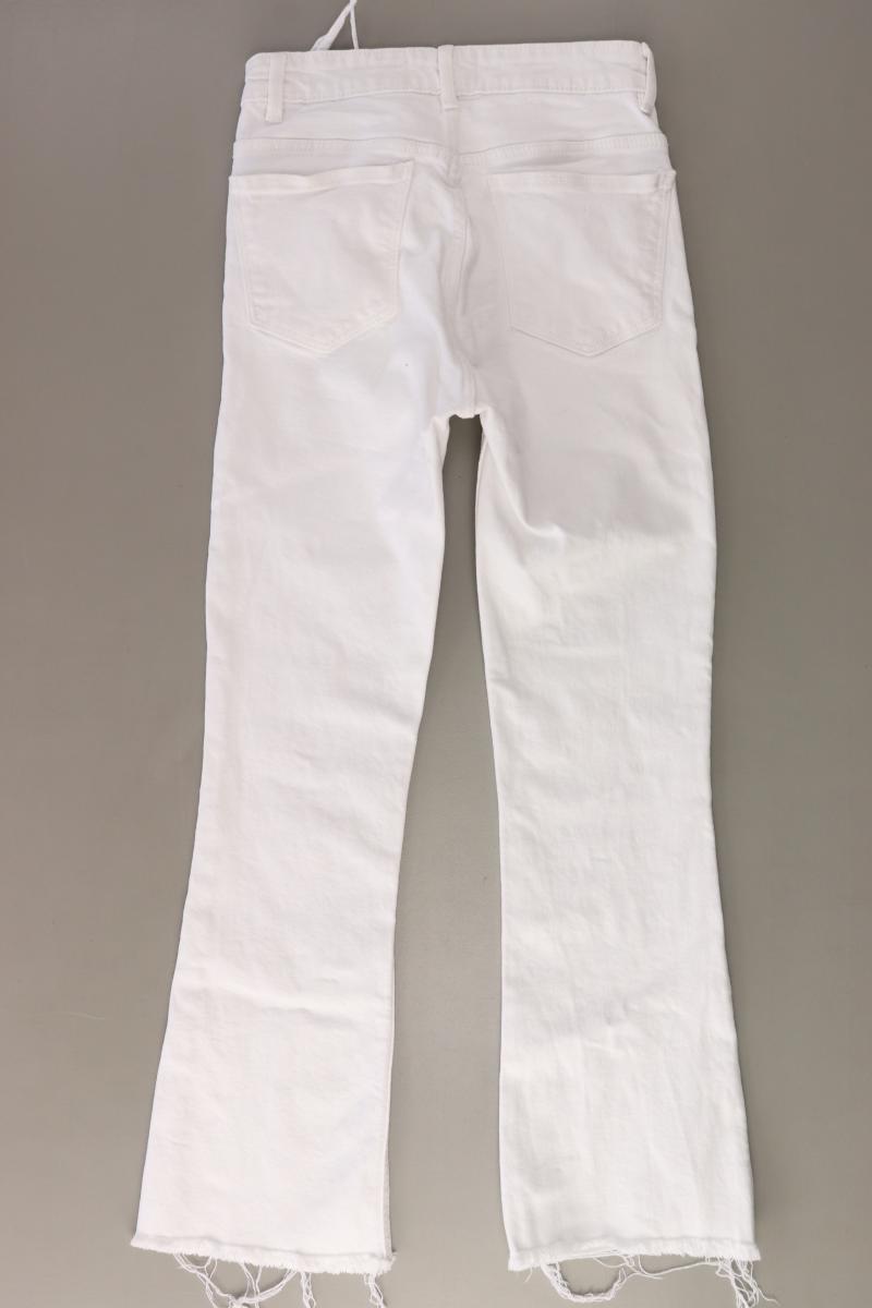 Zara Straight Jeans Gr. 34 weiß aus Baumwolle