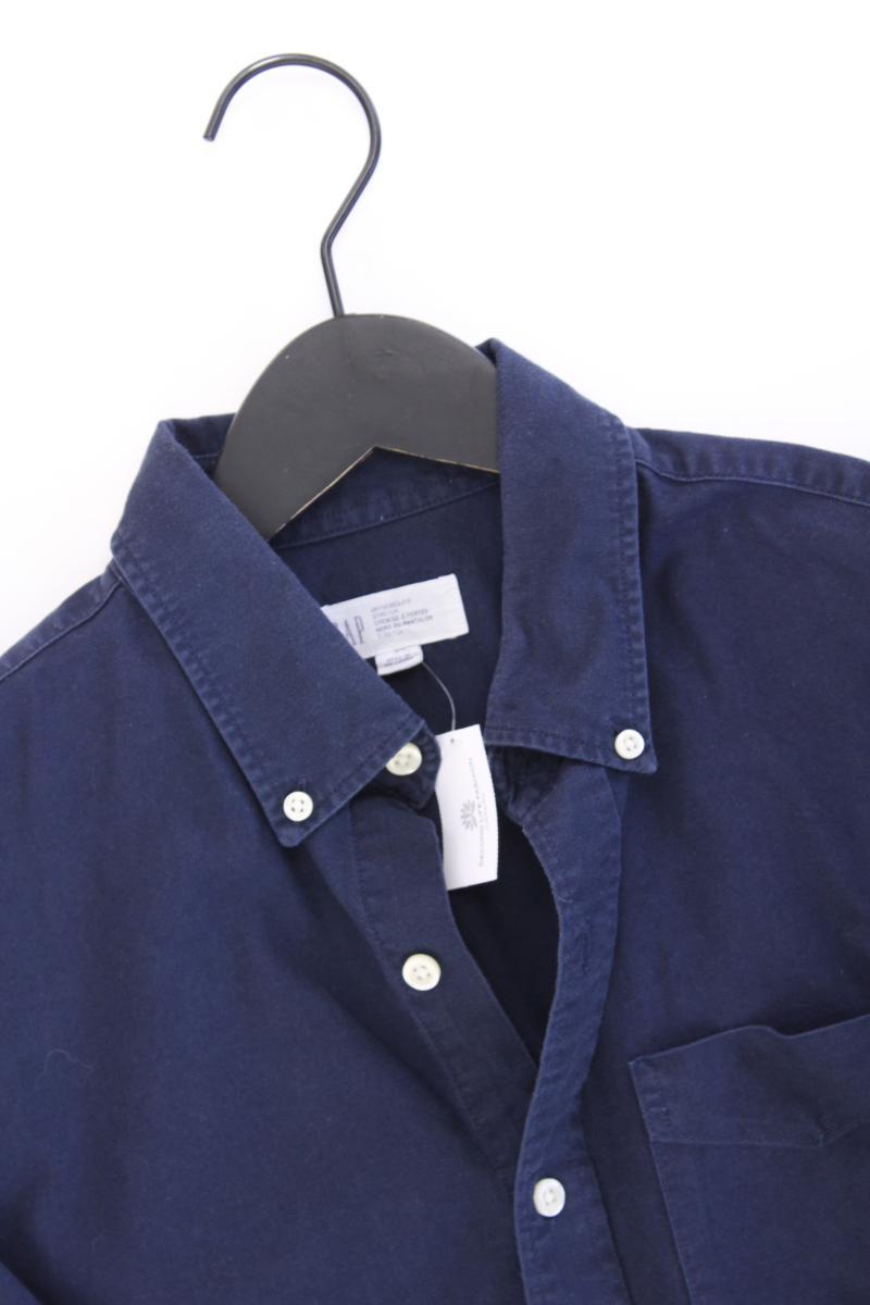 GAP Langarmhemd für Herren Gr. S blau aus Baumwolle