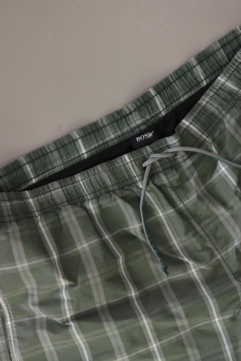 BOSS by Hugo Boss Schwimmshorts für Herren Gr. M kariert olivgrün aus Polyester