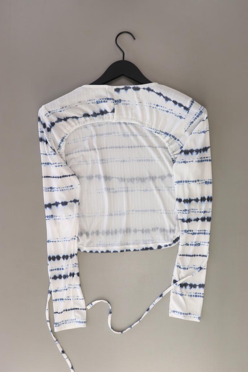 Topshop Cropped Shirt Gr. 44 Langarm weiß aus Polyester