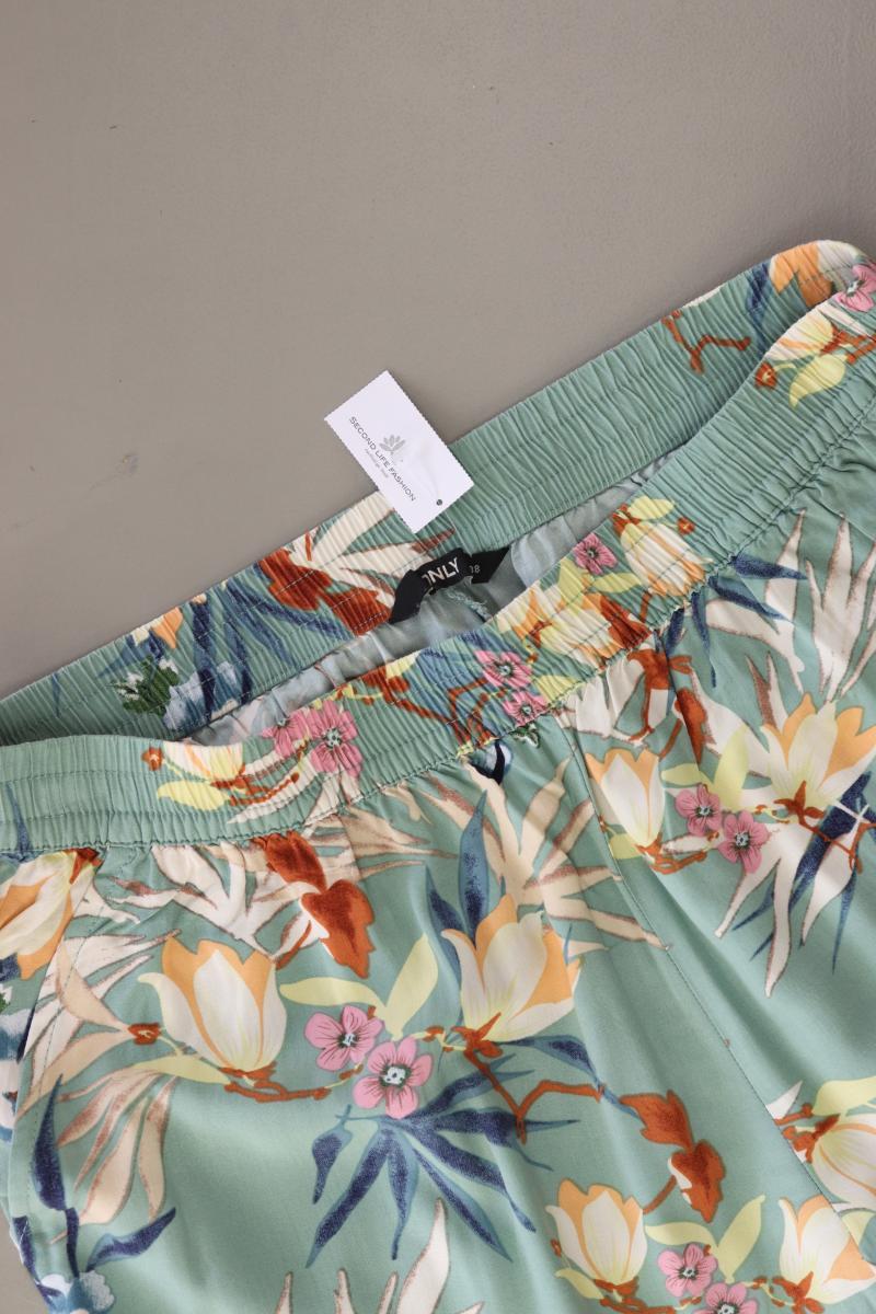 Only Shorts Gr. 38 mit Blumenmuster türkis aus Viskose