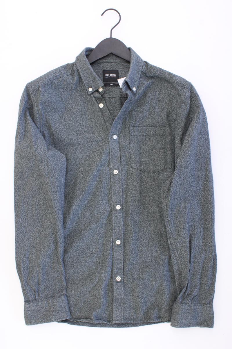 ONLY & SONS Langarmhemd für Herren Gr. M grün aus Baumwolle