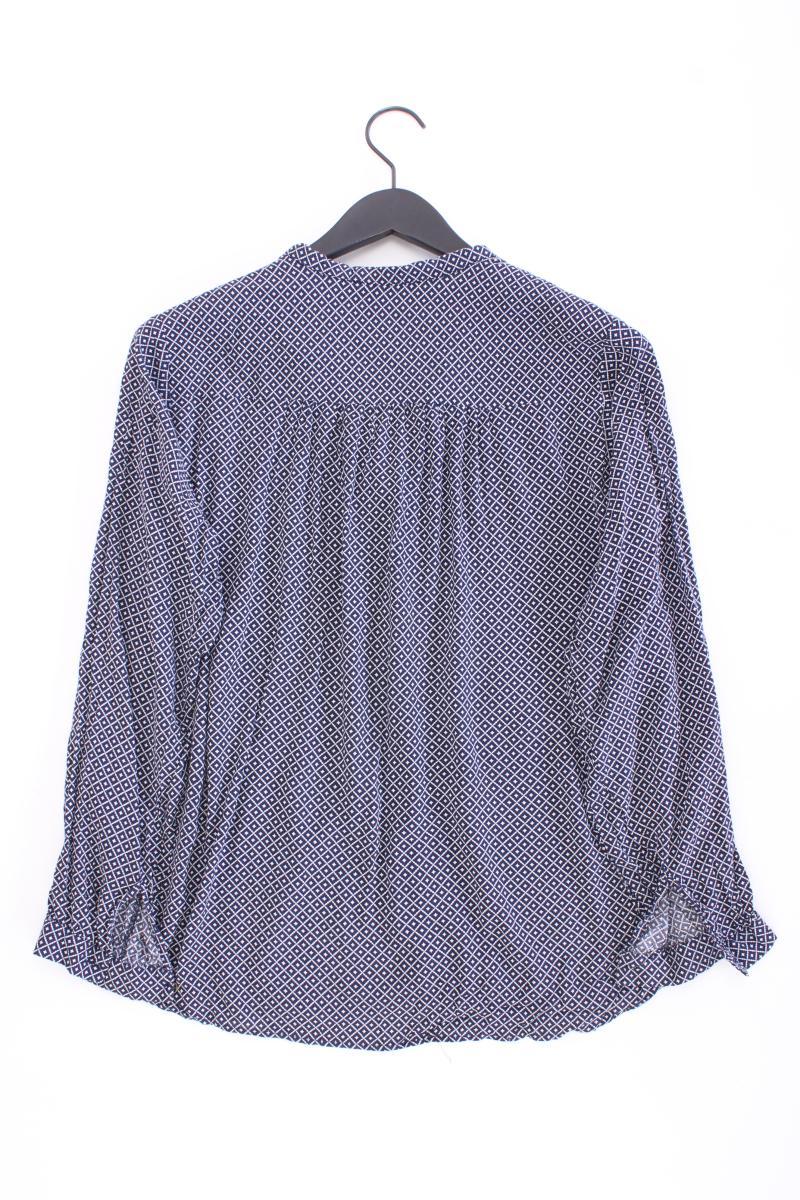 Holly & Whyte Langarmbluse Gr. L geometrisches Muster blau aus Viskose