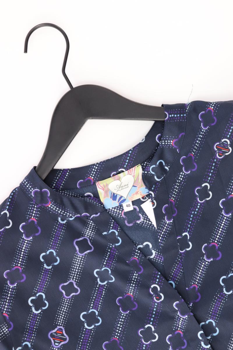 Anni For Friends Langarmbluse Gr. 40 neuwertig blau aus Polyester