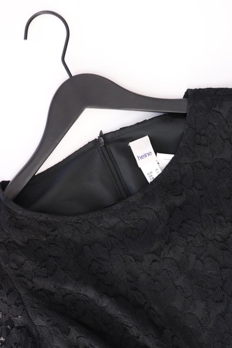 Heine Spitzenkleid Gr. 38 Langarm schwarz aus Polyester