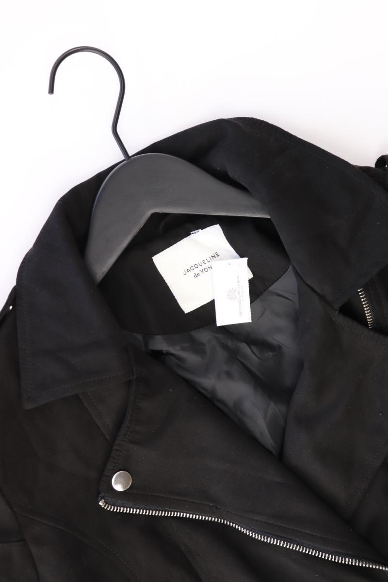 Jacqueline de Yong Bikerjacke Gr. 36 schwarz aus Polyester