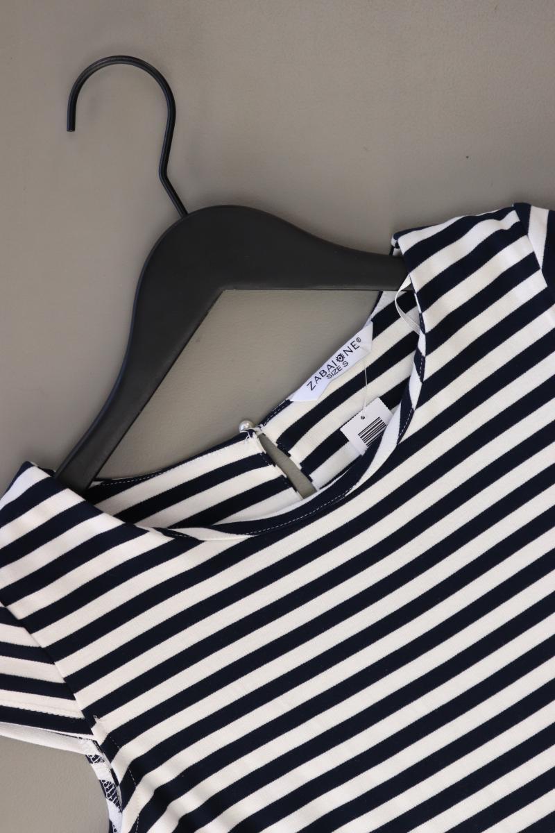 Zabaione Kurzarmkleid Gr. S gestreift blau aus Baumwolle