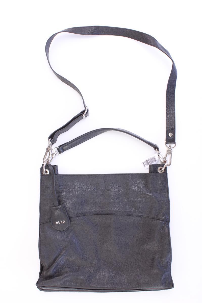 Abro Schultertasche schwarz aus Leder
