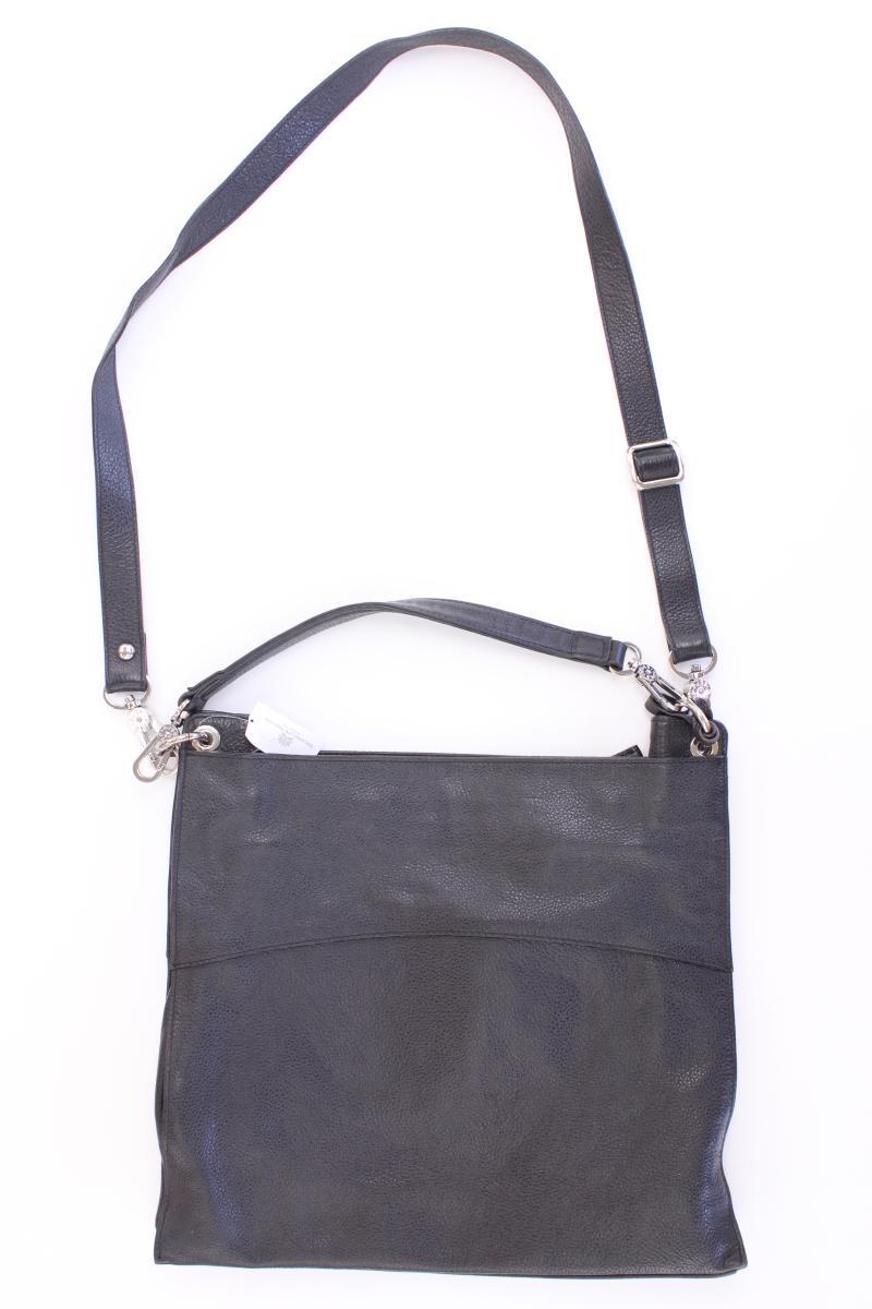 Abro Schultertasche schwarz aus Leder