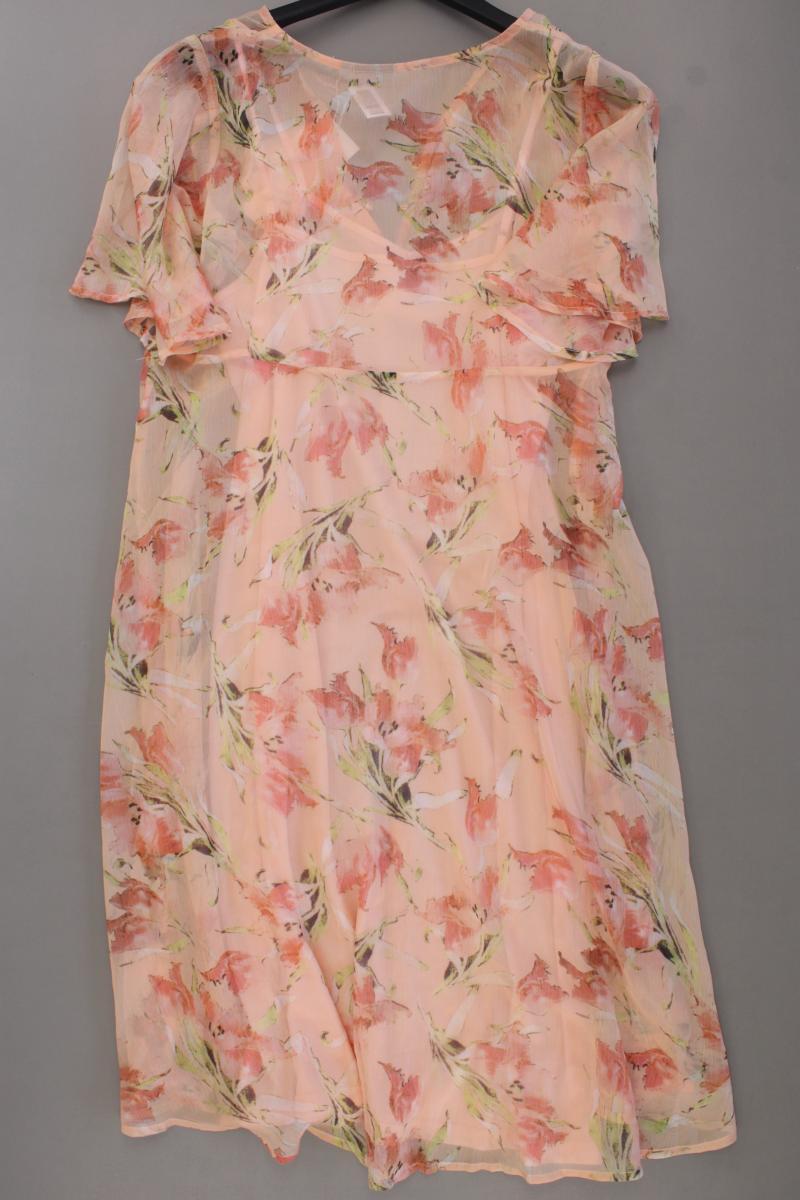 Fransa Kurzarmkleid Gr. M mit Blumenmuster neu mit Etikett orange aus Polyester