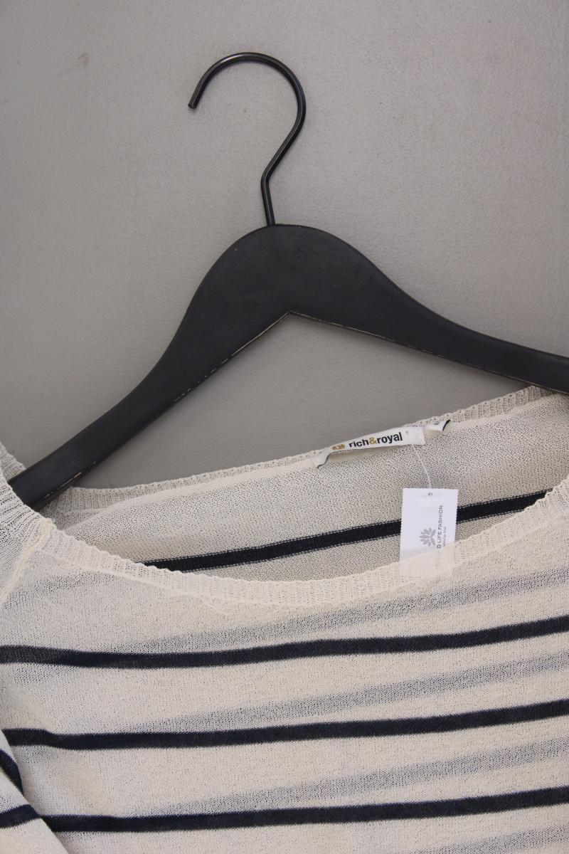 Rich&Royal Ringelshirt Gr. XL gestreift Langarm creme aus Viskose