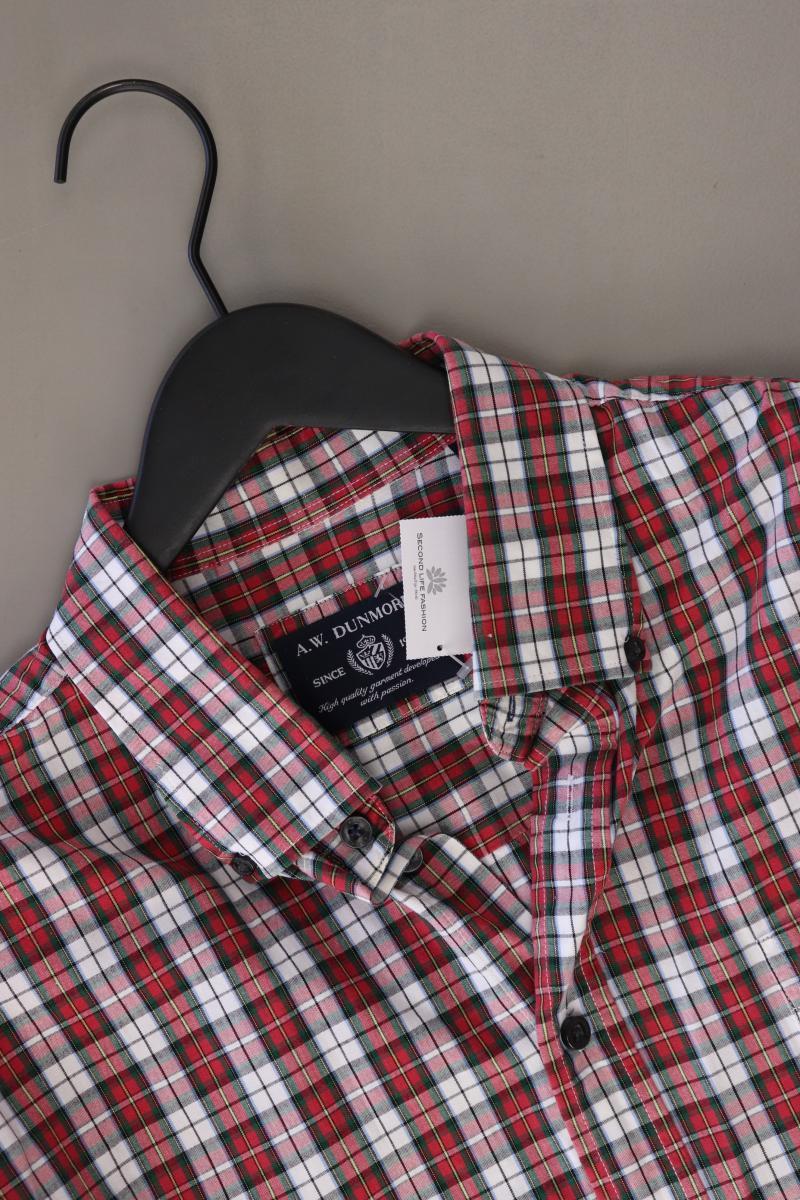 A.W. Dunmore Karohemd für Herren Gr. XL kariert Langarm rot aus Baumwolle