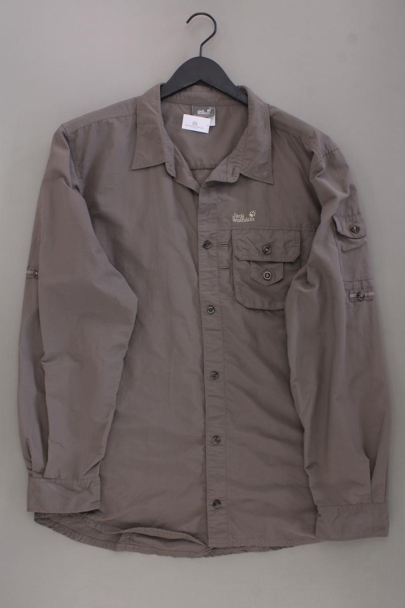 Jack Wolfskin Langarmhemd für Herren Gr. XL grau aus Polyester