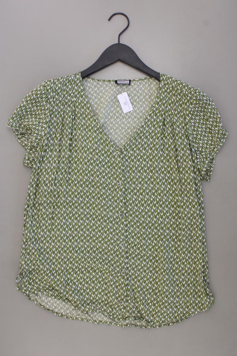 Kenny S. Bluse mit Kaktusmuster Gr. 38 Kurzarm grün
