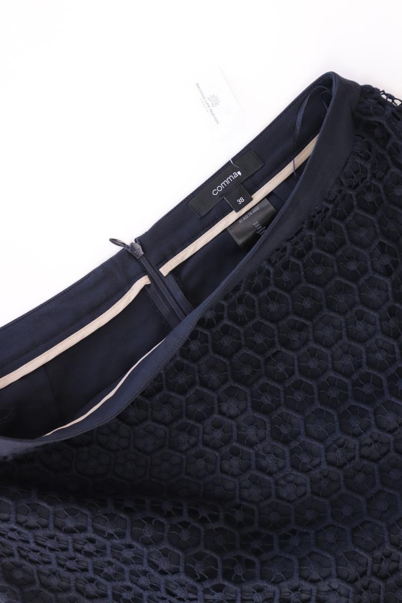 comma, Bleistiftrock Gr. 38 blau aus Baumwolle