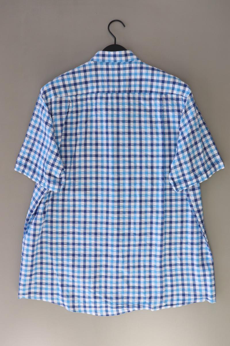 Redmond Karohemd für Herren Gr. XL kariert Kurzarm blau aus Baumwolle
