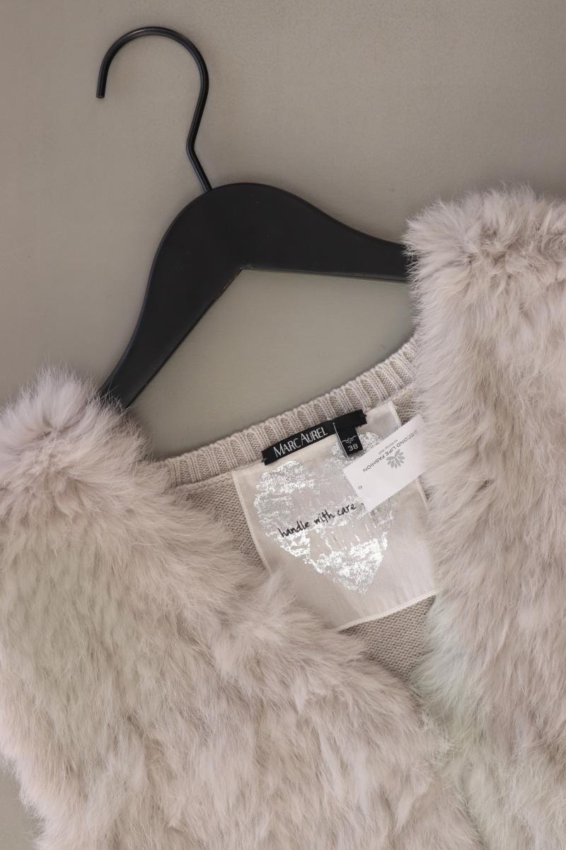 Marc Aurel Echtfellweste Gr. 38 neuwertig grau aus Wolle