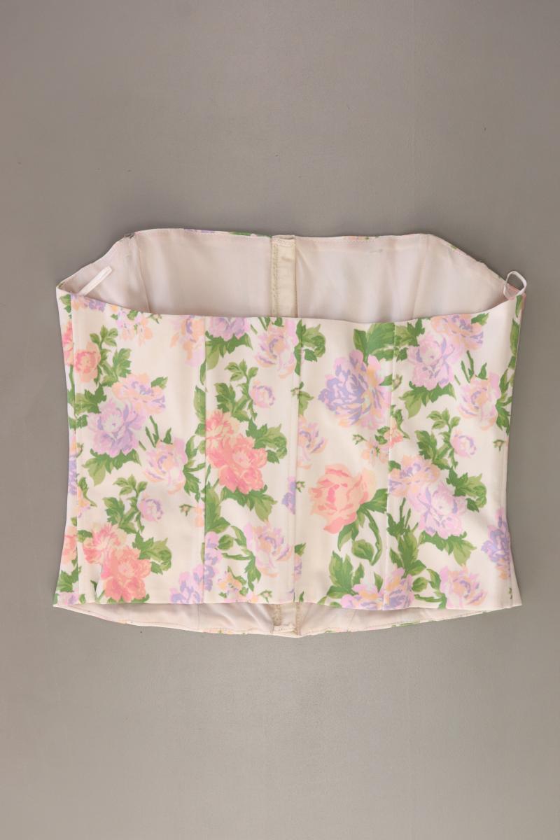 Zara Bandeautop Gr. M mit Blumenmuster rosa aus Polyester