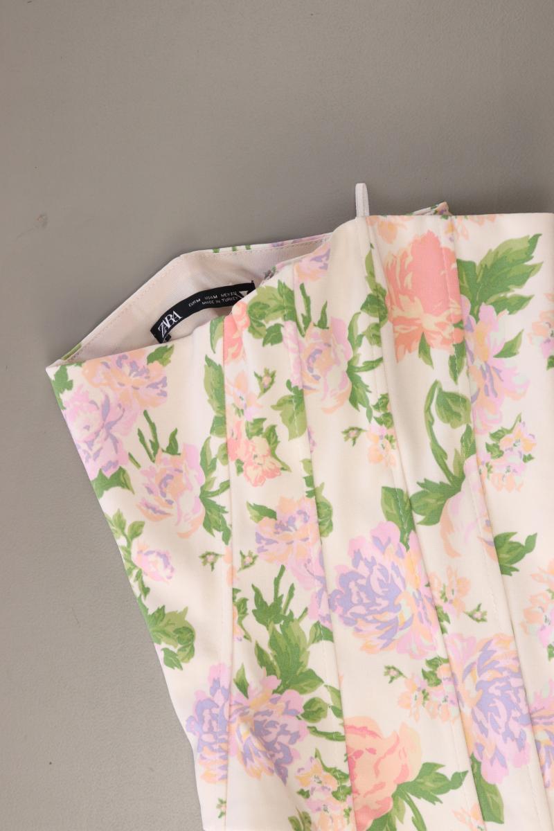 Zara Bandeautop Gr. M mit Blumenmuster rosa aus Polyester