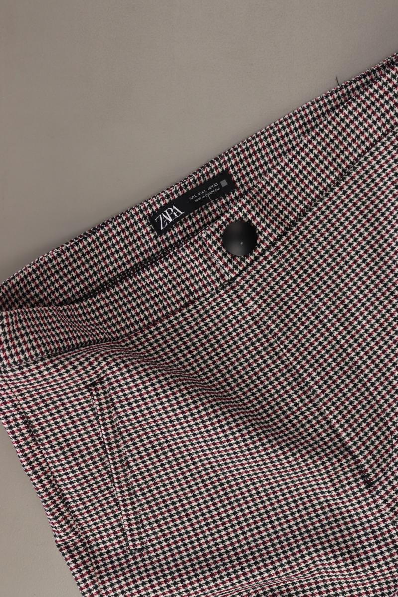 Zara Stoffhose Gr. L hahnentritt rot aus Polyester