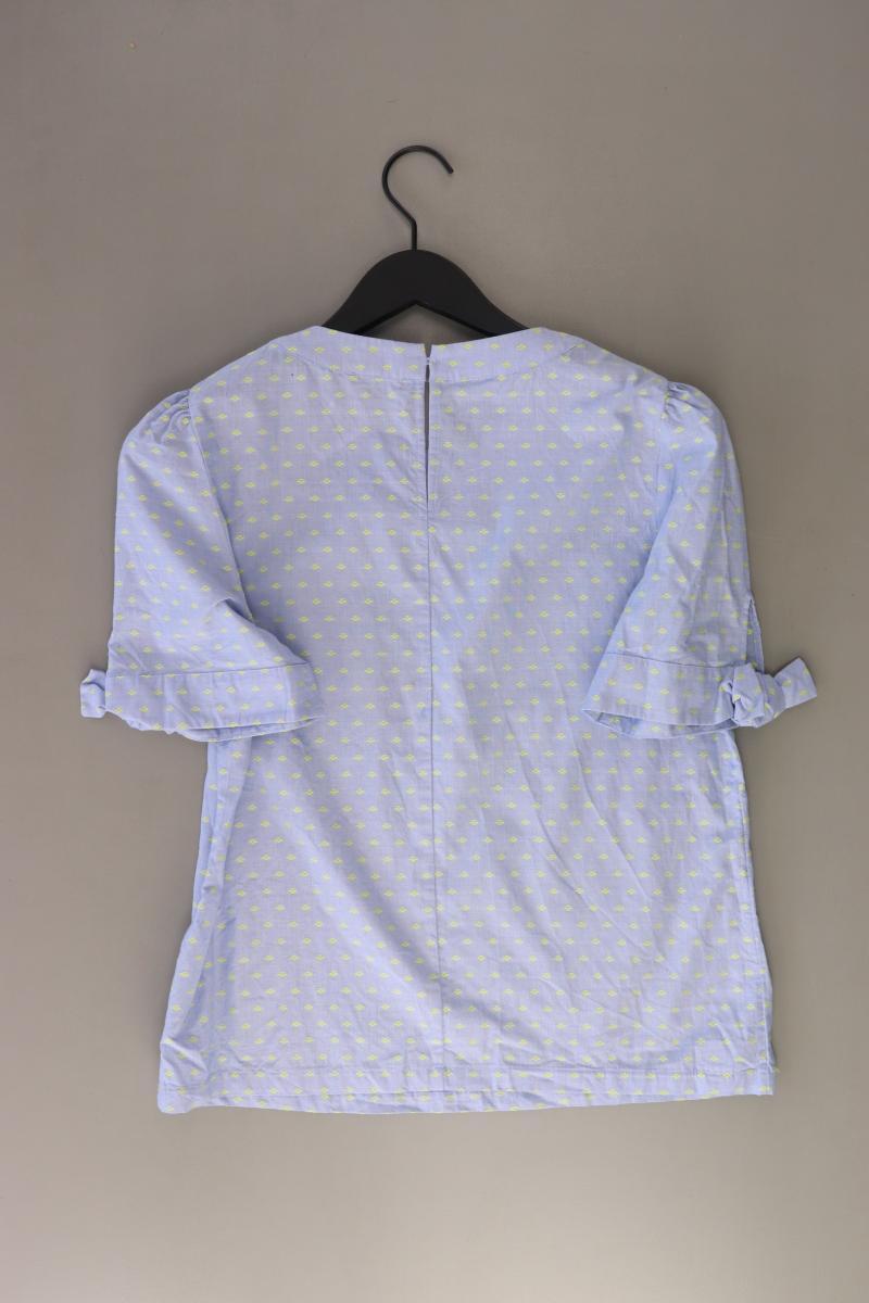 edc by Esprit Kurzarmbluse Gr. S blau aus Baumwolle
