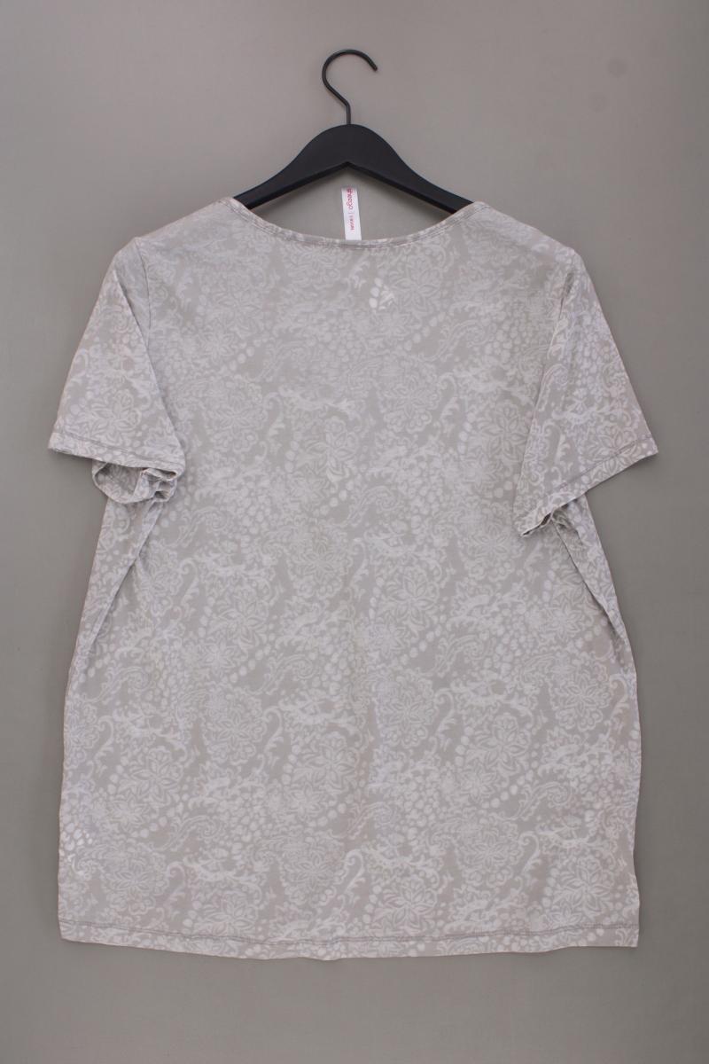 sheego T-Shirt Gr. 44/46 Kurzarm grau aus Baumwolle