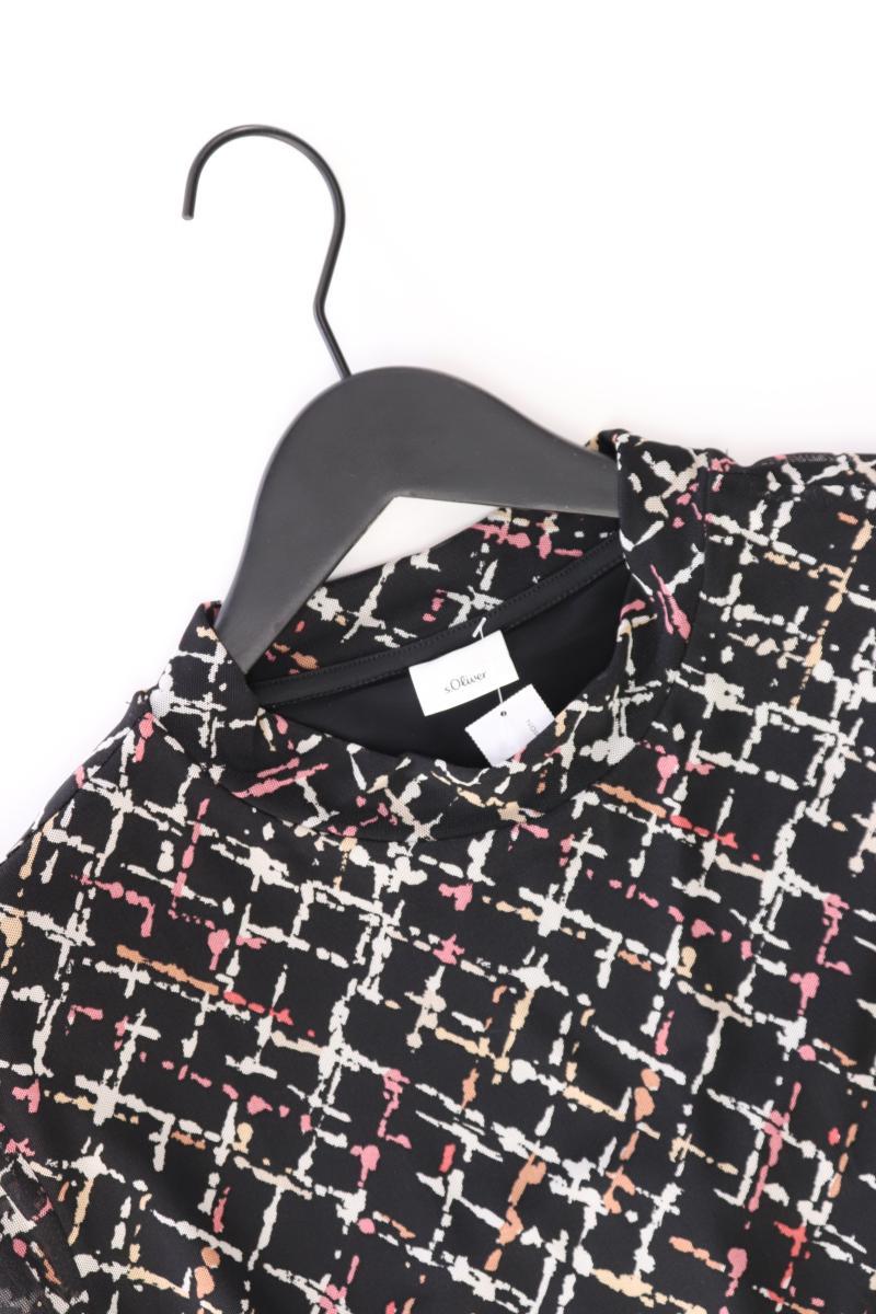 s.Oliver Kurzarmbluse Gr. 46 schwarz aus Polyester