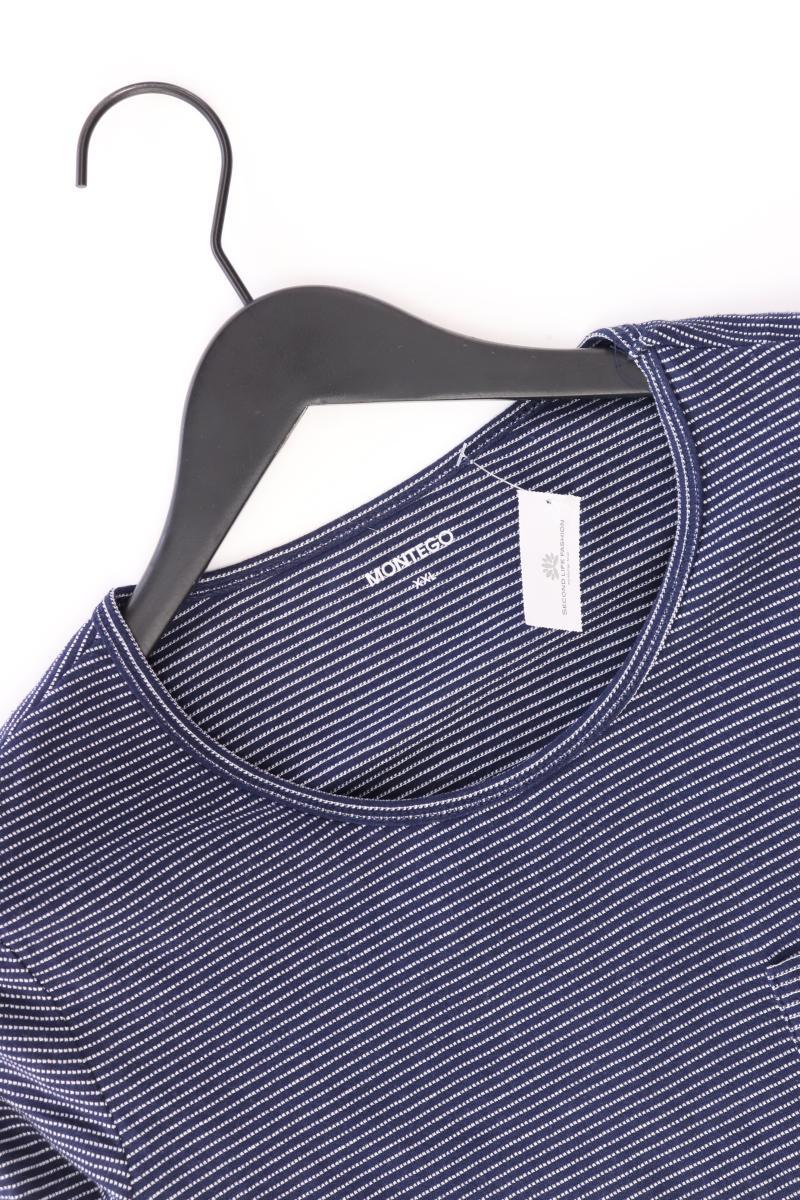 Montego Regular Shirt Gr. XXL 3/4 Ärmel blau aus Baumwolle