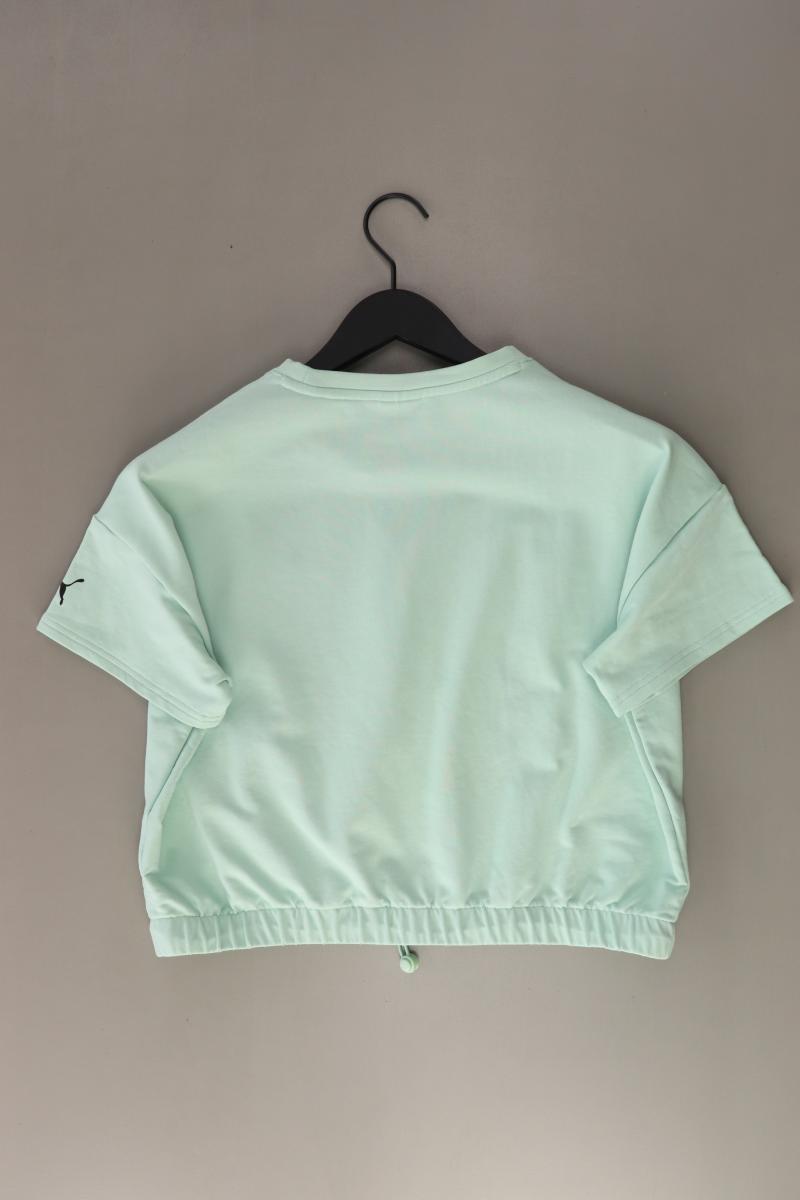 Puma Sportshirt Gr. M Kurzarm türkis aus Baumwolle
