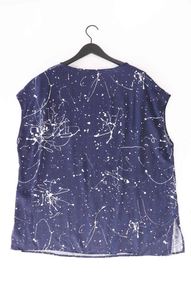 Seidel Kurzarmbluse Gr. 50 blau aus TENCEL