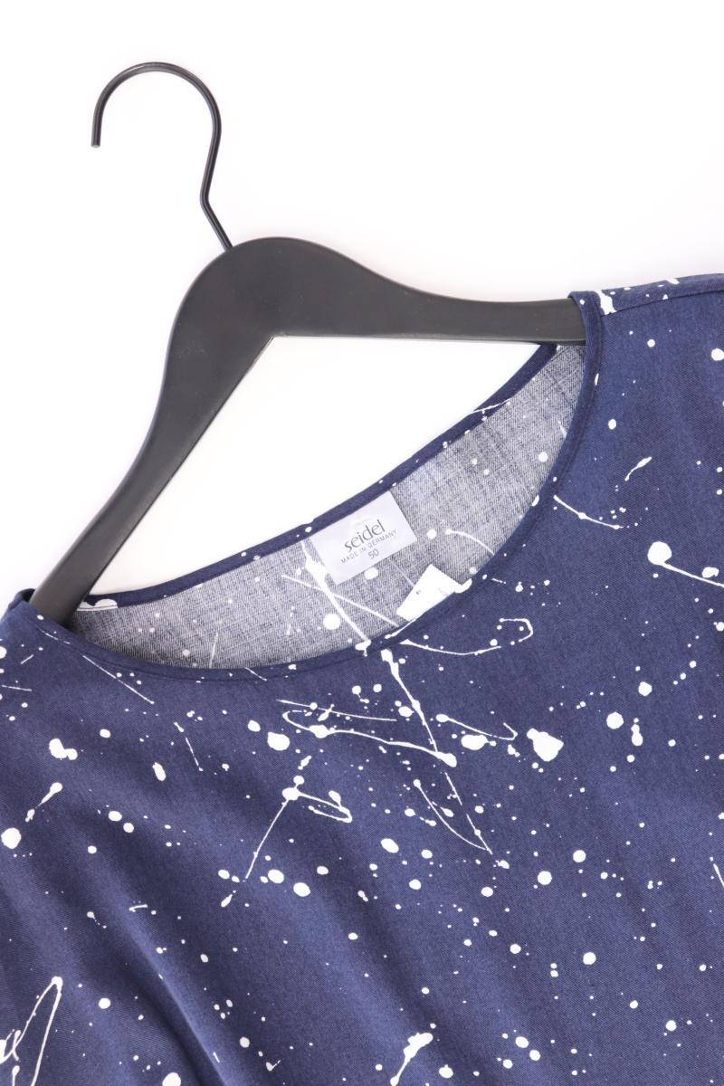 Seidel Kurzarmbluse Gr. 50 blau aus TENCEL