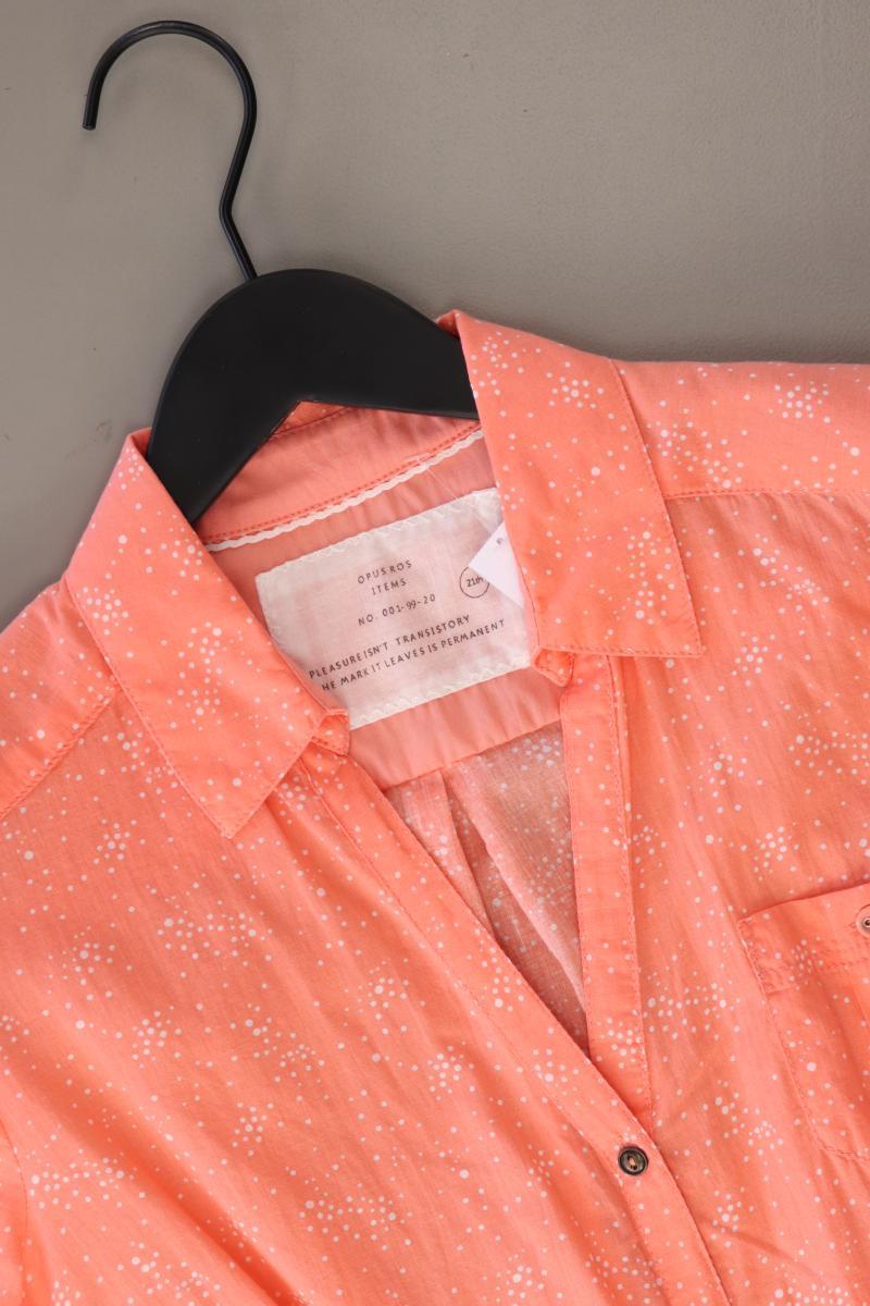 Opus Kurzarmbluse Gr. 38 orange aus Baumwolle