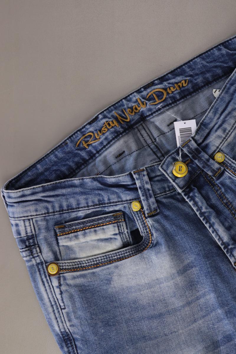 Rusty Neal Straight Jeans für Herren Gr. W29/L32 blau aus Baumwolle