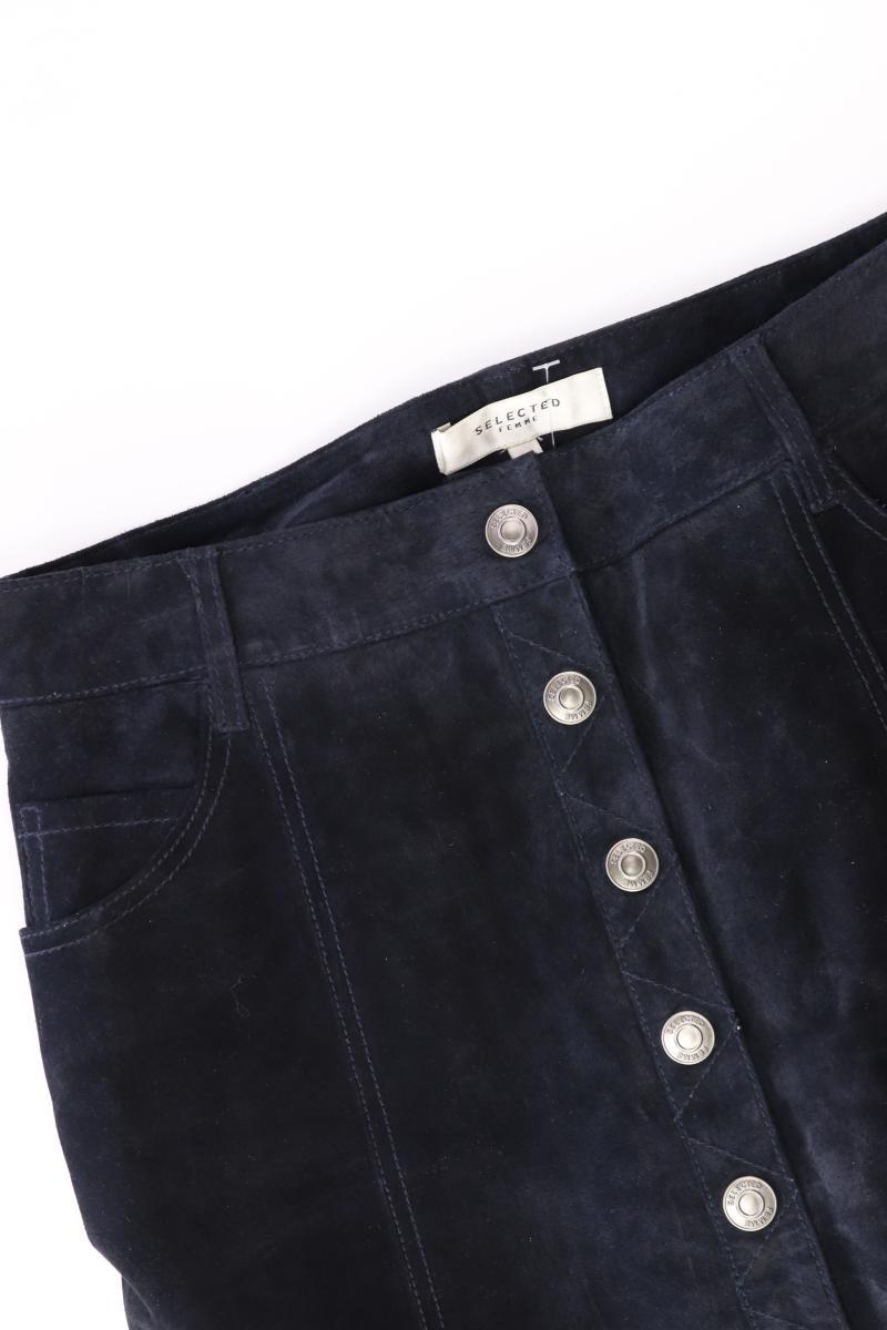 Selected Femme Lederrock Gr. 34 blau