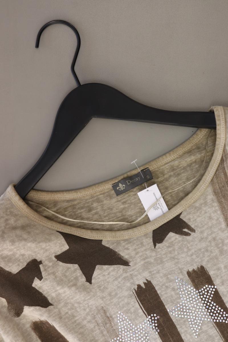 Decay Longsleeve-Shirt Gr. S Langarm braun aus Viskose